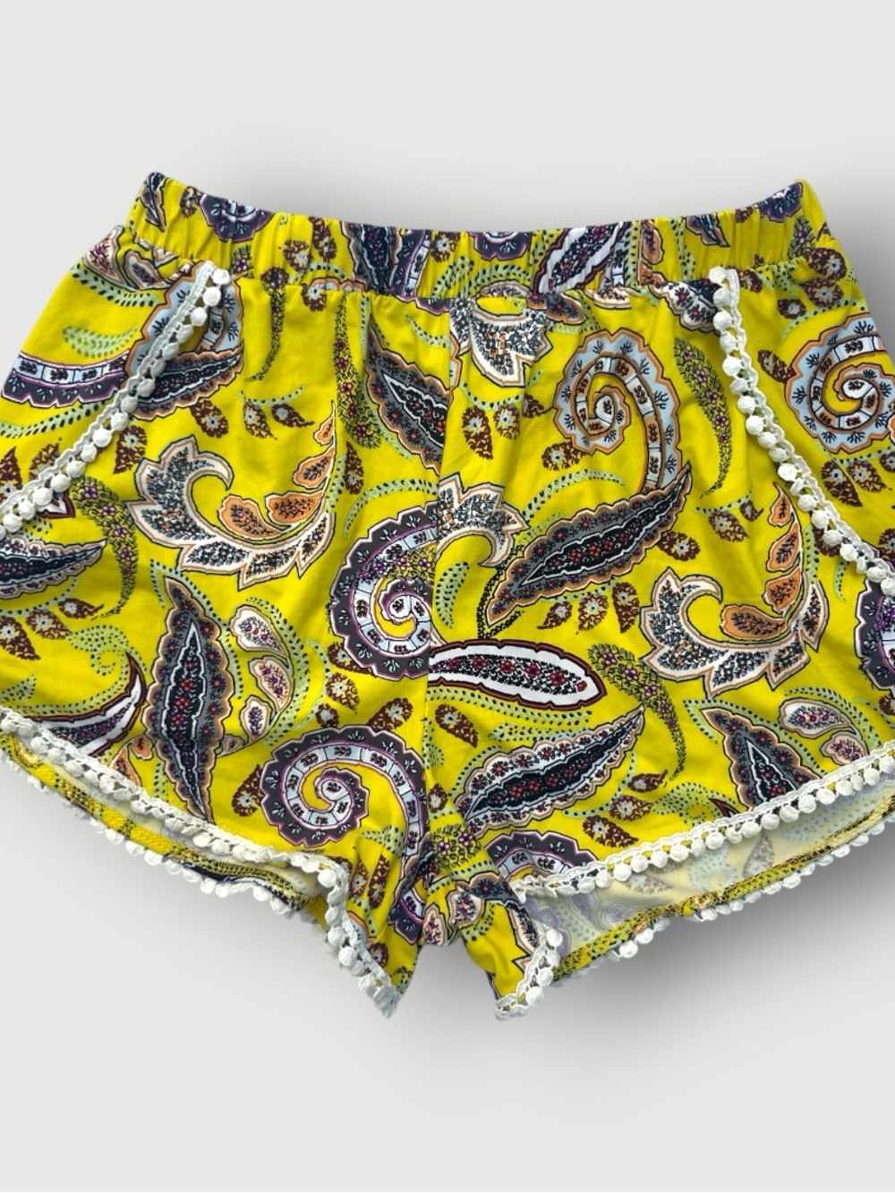 Yado Boho Paisley Pom Pom Shorts